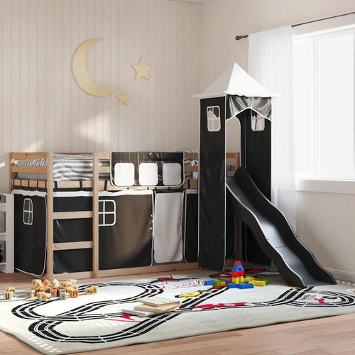Bunk bed solid pine with - bed,