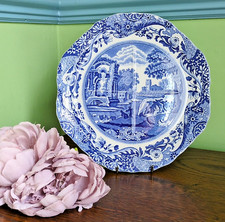 1930s COPELAND SPODE BLUE ITALIAN ~ BLUE & WHITE 4 SECTIONS SANDWICH PLATE