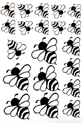 Bumble bees sizes vinyl - bumble,