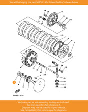YAMAHA Nut, 90170-16343 OEM
