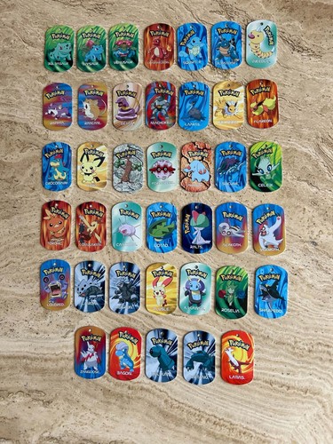 40x pokémon metal tags 2006 - metal,