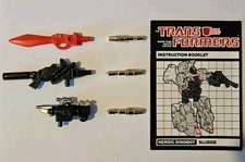 Vintage Hasbro Transformers G1 Dinobot Sludge - Complete Accessory Set & Instruc