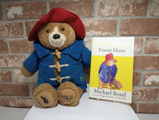 M & S Paddington Bear Soft Toy and Paddington's Finest Hour Book