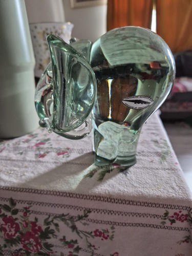 Vintage glass elephant - vintage,