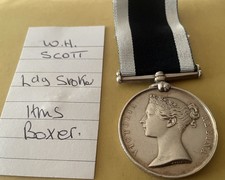 VR LSGC Medal Royal Navy HMS BOXER  William H SCOTT b St Germans Cornwall 1845