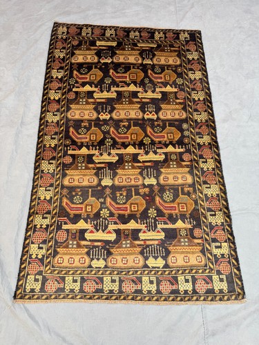 8x6 vintage afghan - 3'8x6, ft