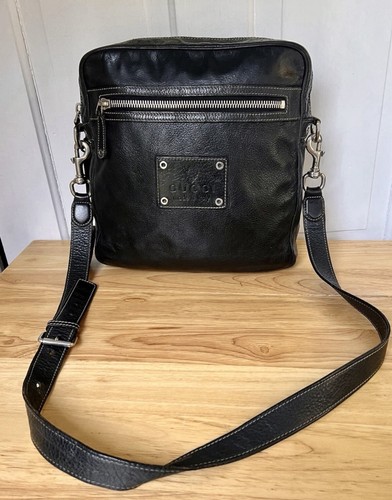 Gucci vintage black leather - gucci,