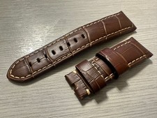 Officine Panerai Brown Leather Watch Strap 24mm No Buckle
