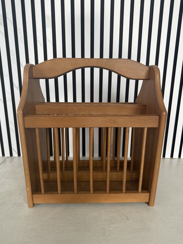 Vintage wooden magazine rack - vintage,
