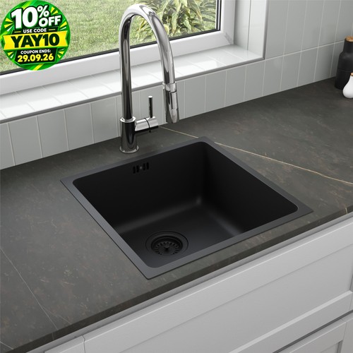 Grey inset kitchen sink - kitchen,
