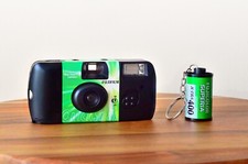 FUJIFILM Empty Disposable Camera + Split Ring Keyring from 35mm Film Canister