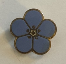 Vintage Blue Flower Enamel