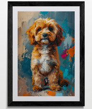 Cockerpoo Puppy Dog Framed