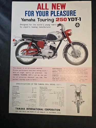 1964 yamaha 250ydt touring - yamaha, 250ydt-1