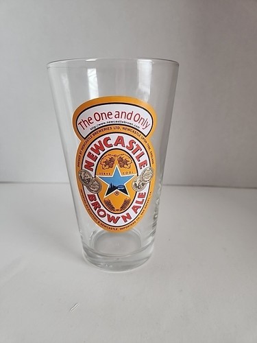 Newcastle brown ale pint glass - newcastle,