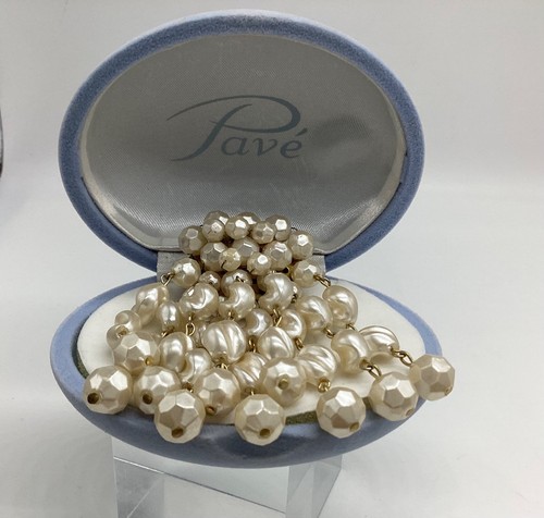 Pearl cascade brooch 1950s - pearl,