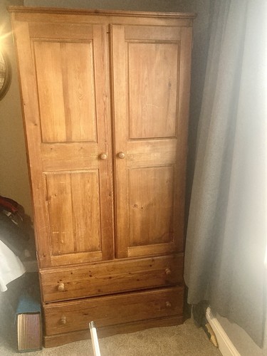 Vintage solid pine - solid, wardrobe