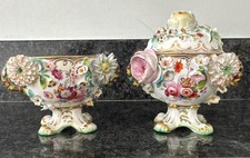Spode Victorian Pair Encrusted
