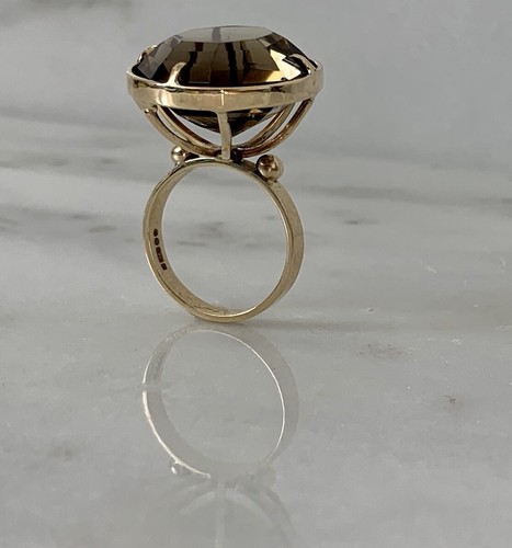 Modernist ring 9ct yellow - ring, gold