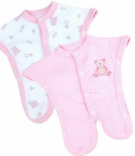 BabyPrem Premature Baby Clothes Girls 2 Pack NICU Neonatal Incubator Sleepsuits