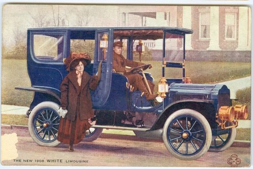The new 1908 white limousine - the,