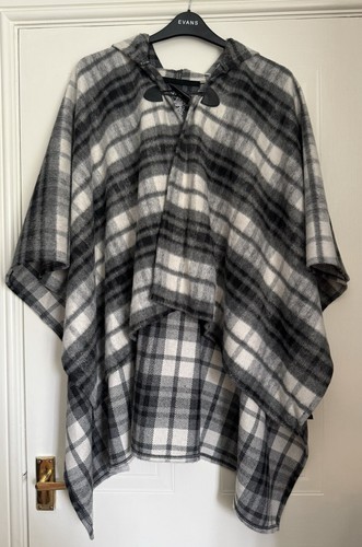 Next checked hooded cape - next,