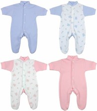 BabyPrem 2 x Premature Baby Sleepsuits Babygrows Preemie Girls Clothes 1-7lbs