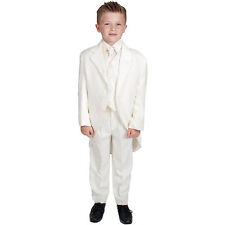 Boys 5pc Tailcoat Morning Suit Cream Wedding Christening Pageboy formal
