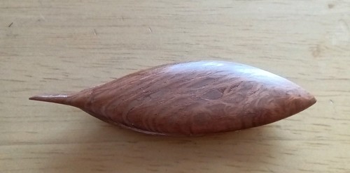 Wood tatting shuttle brown - wood, shuttle.