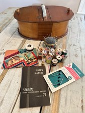 Vtg Sewing Lot & Wooden Oval