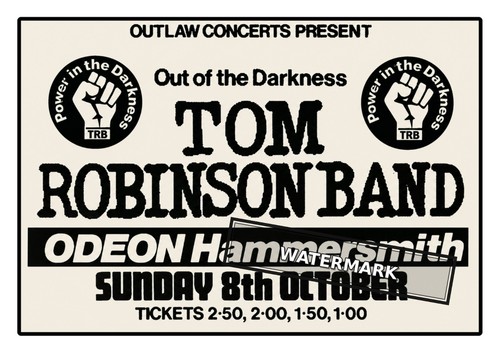 Tom robinson gig poster print - robinson,