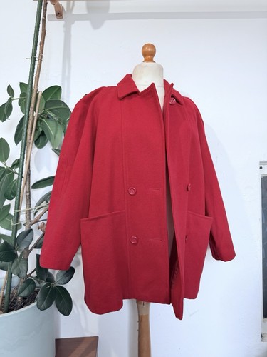 Vintage 80s red wool - red,