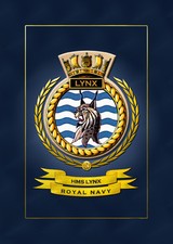 HMS LYNX SHIPS BADGE / CREST -