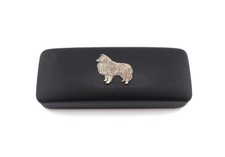 Sheltie Black PU Glasses Case