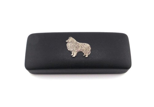 Sheltie black glasses case - glasses,