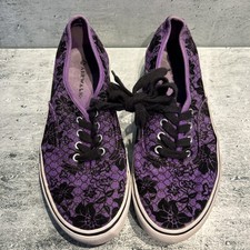 Vintage Airwalk Trainers Size Uk7 Purple Flower Pattern Retro