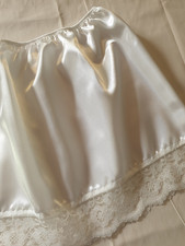 Cream Ivory shiny satin white