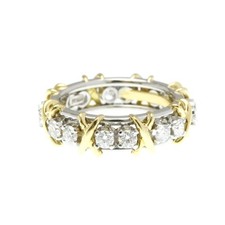 Tiffany Jean Schlumberger Diamond Ring Yellow Gold (18K),Platinum Fashion Diamon