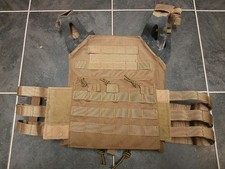 Military Special Forces Molle Plate Carrier With False Plates Coyote Brown