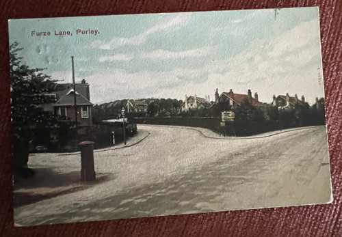 Antique postcard purley - antique,