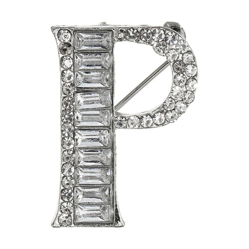 Letters brooch pins letter p - letters,