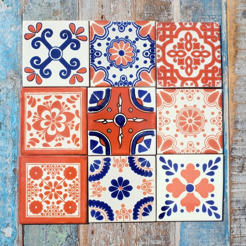 Mexican tiles large - mexican, adobe9