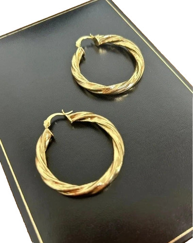 40mm gold filled round twist - filled,