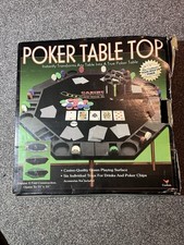 CARDINAL Poker Table Top 35 x 35 Inch Poker Mat 8 Players Foldable Black
