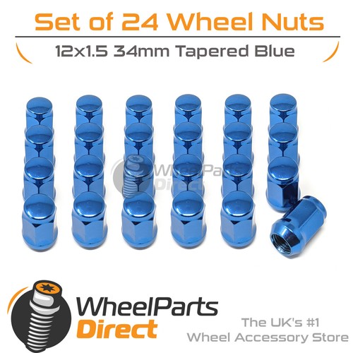 Blue wheel nuts 12x1 5 - blue,