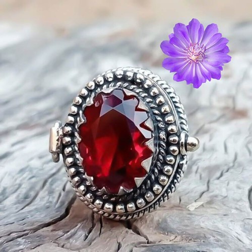Red garnet gemstone 925 - red,