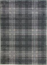 Grey Tartan Carpet Rug