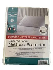 Sultan’s Zippered FABRIC Mattress Cover Waterproof Bug Free KING SIZE New !!