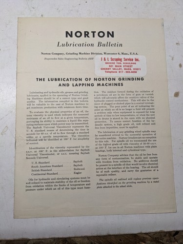 Norton lubrication bulletin - norton,