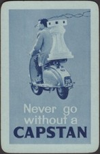 Playing Cards Single Card Old Vintage CAPSTAN CIGARETTES Advertising LAMBRETTA G